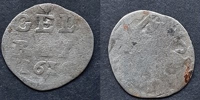 Dubbele leeuwenstuiver Gelderland 1616, Postzegels en Munten, Munten | Nederland, Verzenden, Vóór koninkrijk, 10 cent, Zilver