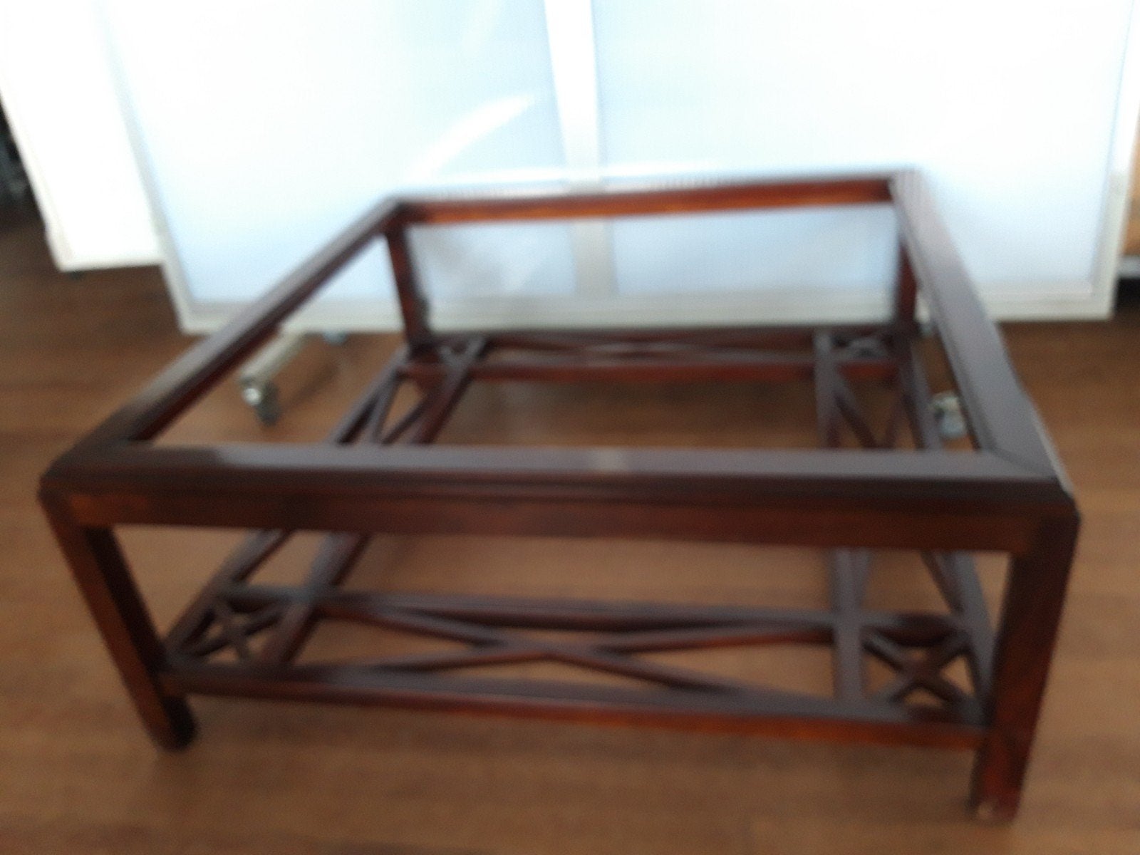 Kersenhouten salontafel zonder glasplaat, Huis en Inrichting, Tafels | Salontafels, Ophalen, Gebruikt, 100 tot 150 cm, Koloniaal