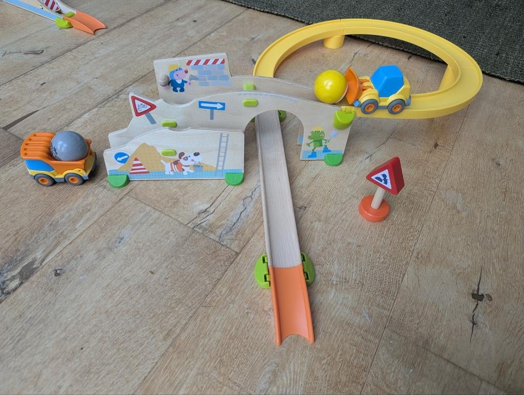 Haba Kullerbü knikkerbaan - Op de werf, Kinderen en Baby's, Speelgoed | Overig, Gebruikt, Jongen of Meisje, Ophalen of Verzenden