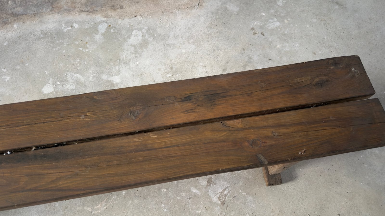 Robuuste houten bank - Rustieke stijl, Ophalen, Gebruikt