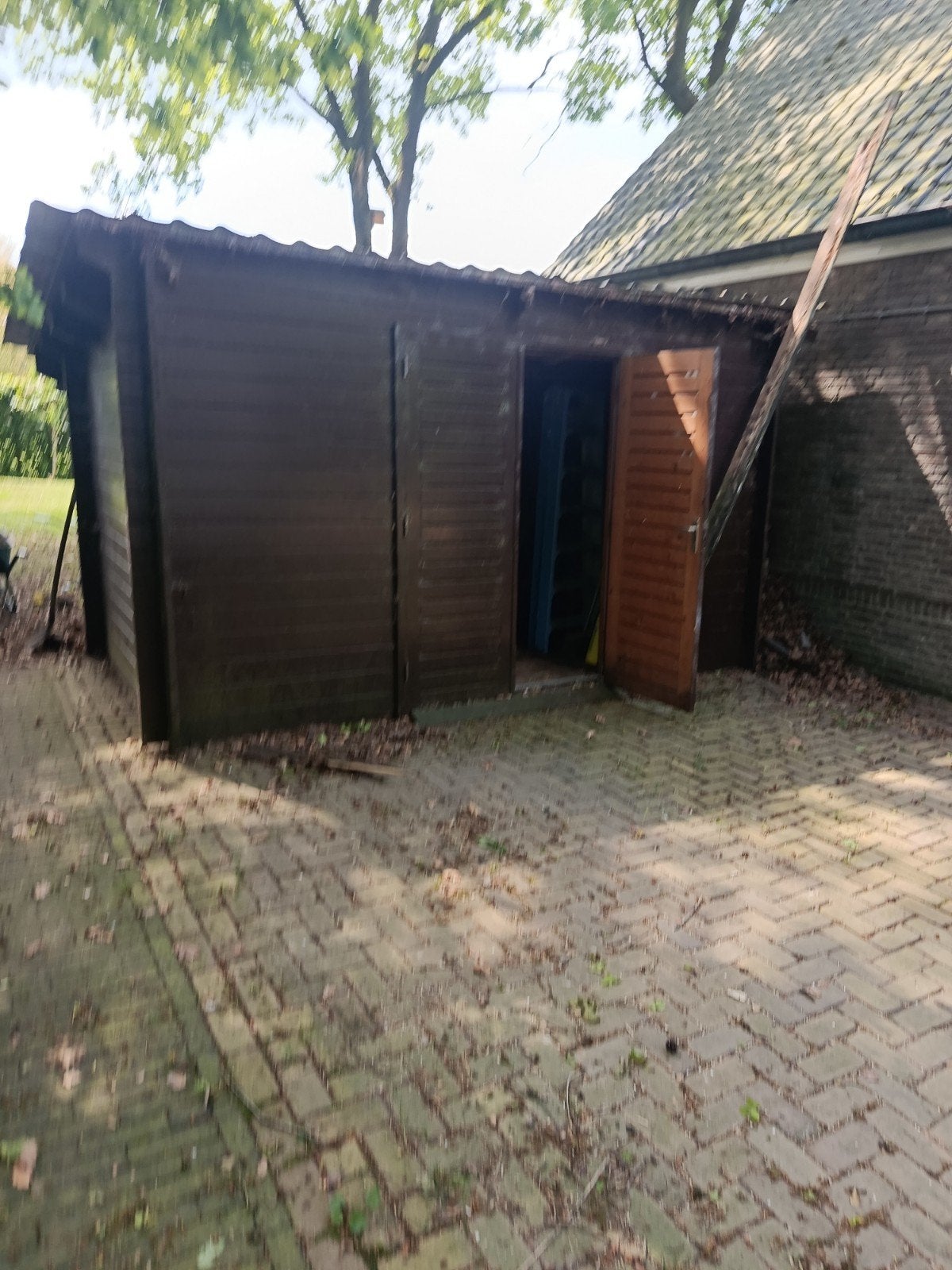 Schuurtje 450x290cm 245cm hoog, Ophalen, Gebruikt