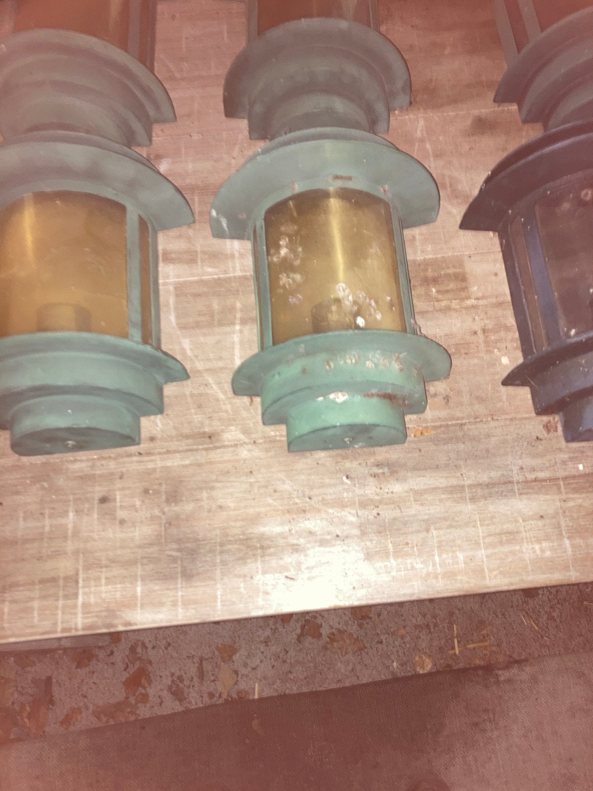 Vintage buitenlampen / lantaarns (set van 9, Ophalen of Verzenden, Zo goed als nieuw