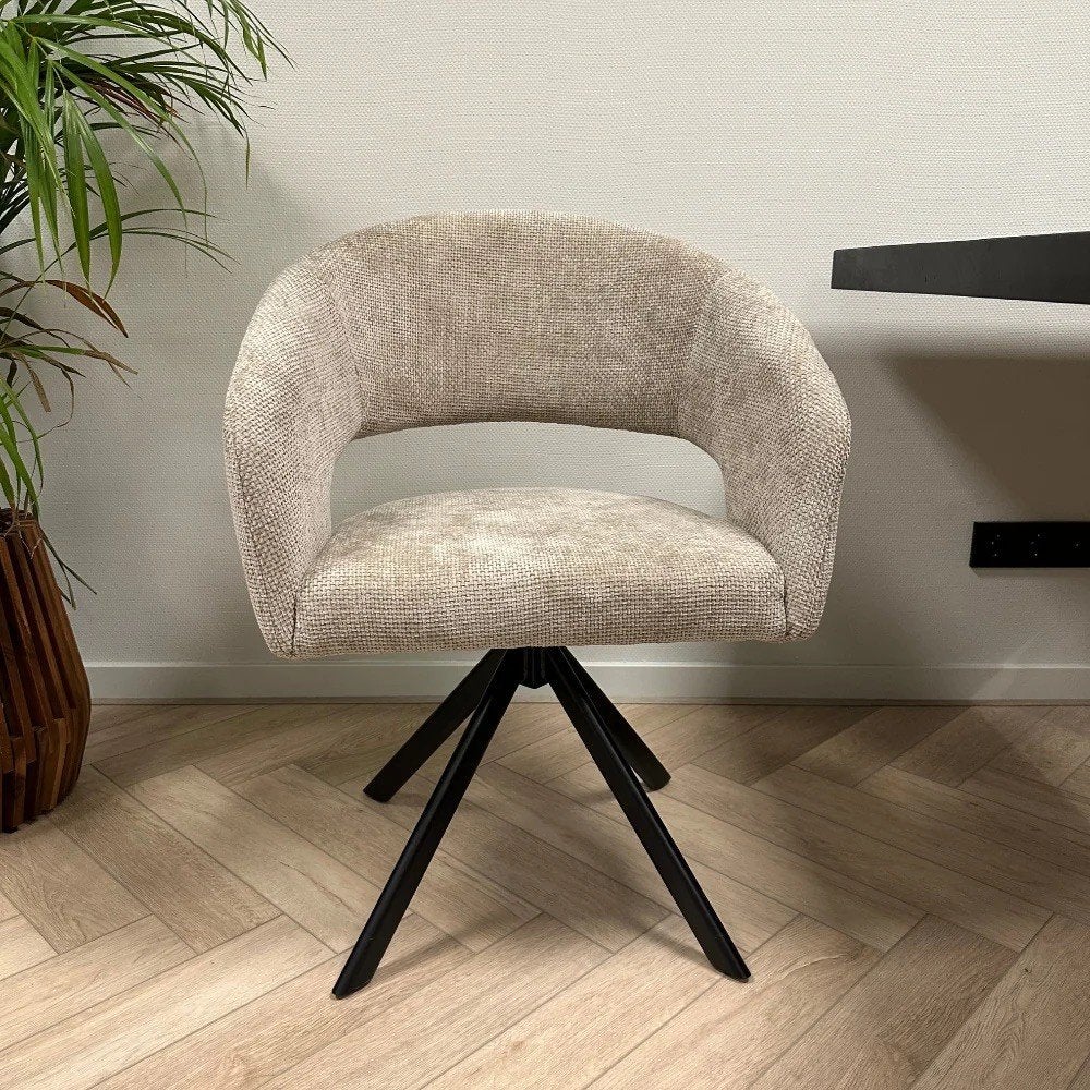 Draaibare Eetkamerstoelen Nieuw Taupe | MEGA OUTLET, DRAAIBARE NIEUWE HOTEL CHIQUE MODERNE STOELEN, Overige kleuren, Nieuw, Ophalen of Verzenden