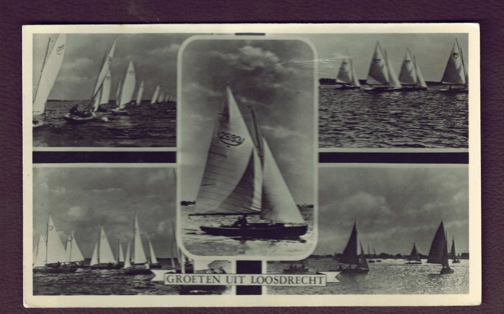 Loosdrecht - Groeten uit - 1954 (pst. H'sum) + Bijz.stempel, Ophalen of Verzenden, 1940 tot 1960, Gelopen, Noord-Holland