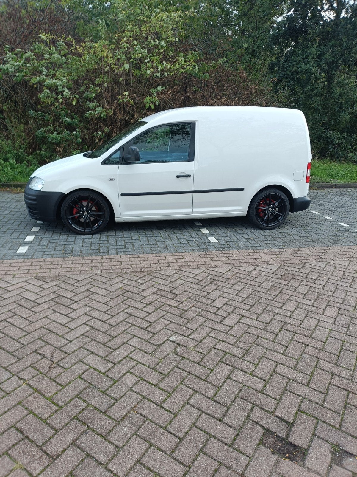 vw caddy mk3, Zwart, 4 cilinders, Wit, Leder