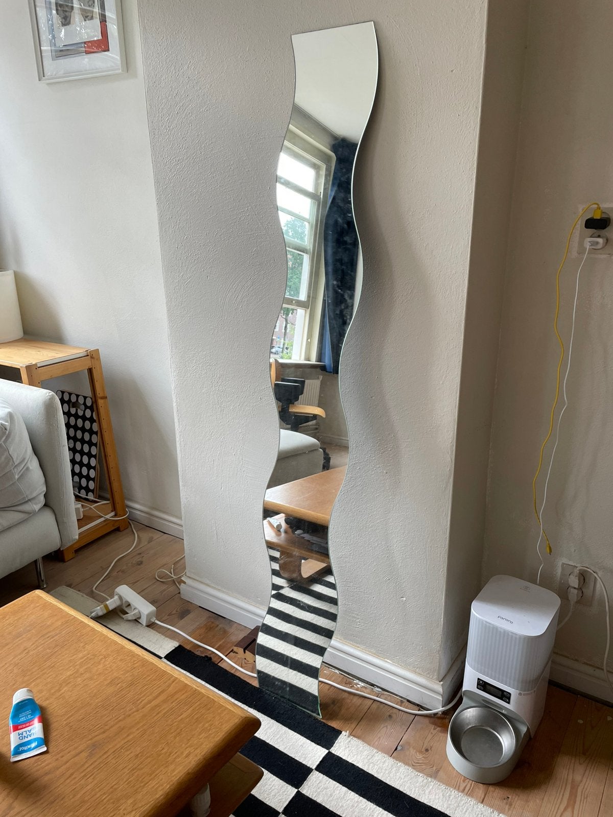 Ikea KRABB wavy mirror, Ophalen, Minder dan 50 cm, Gebruikt, Overige vormen