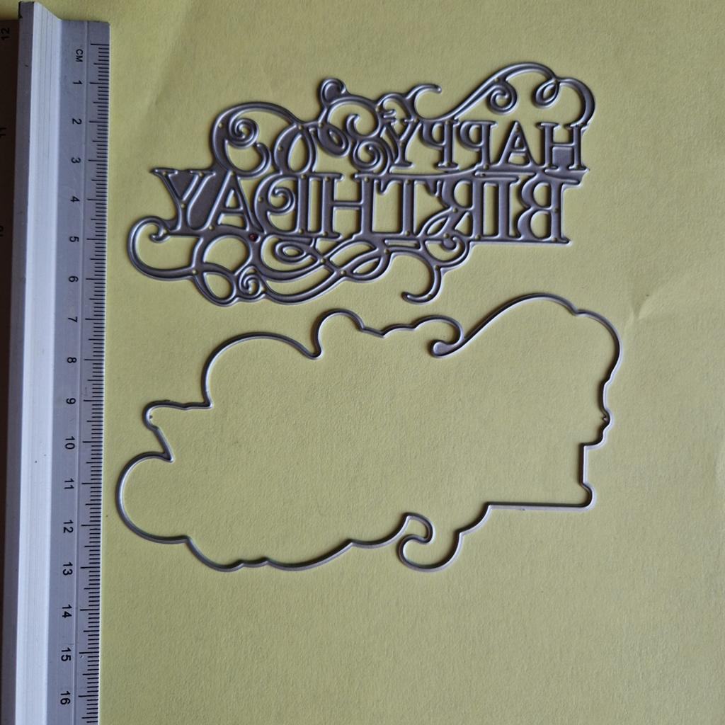 Happy Birthday snijmal voor kaarten en scrapbooking, Ophalen of Verzenden, Zo goed als nieuw, Gereedschap of Toebehoren