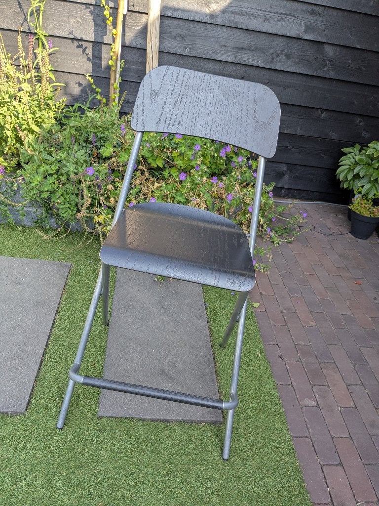 Ikea Franklin kruk zwart, 1 kruk, Ophalen, Gebruikt, 60 tot 90 cm