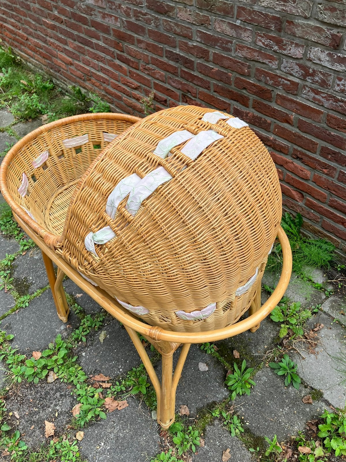 Rieten wieg, Ophalen, Gebruikt, Wieg