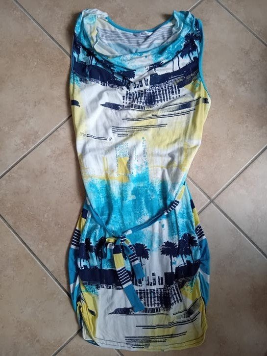 Zomerse jurk Miss Etam maat M, Blauw, Miss Etam, Gedragen, Boven de knie