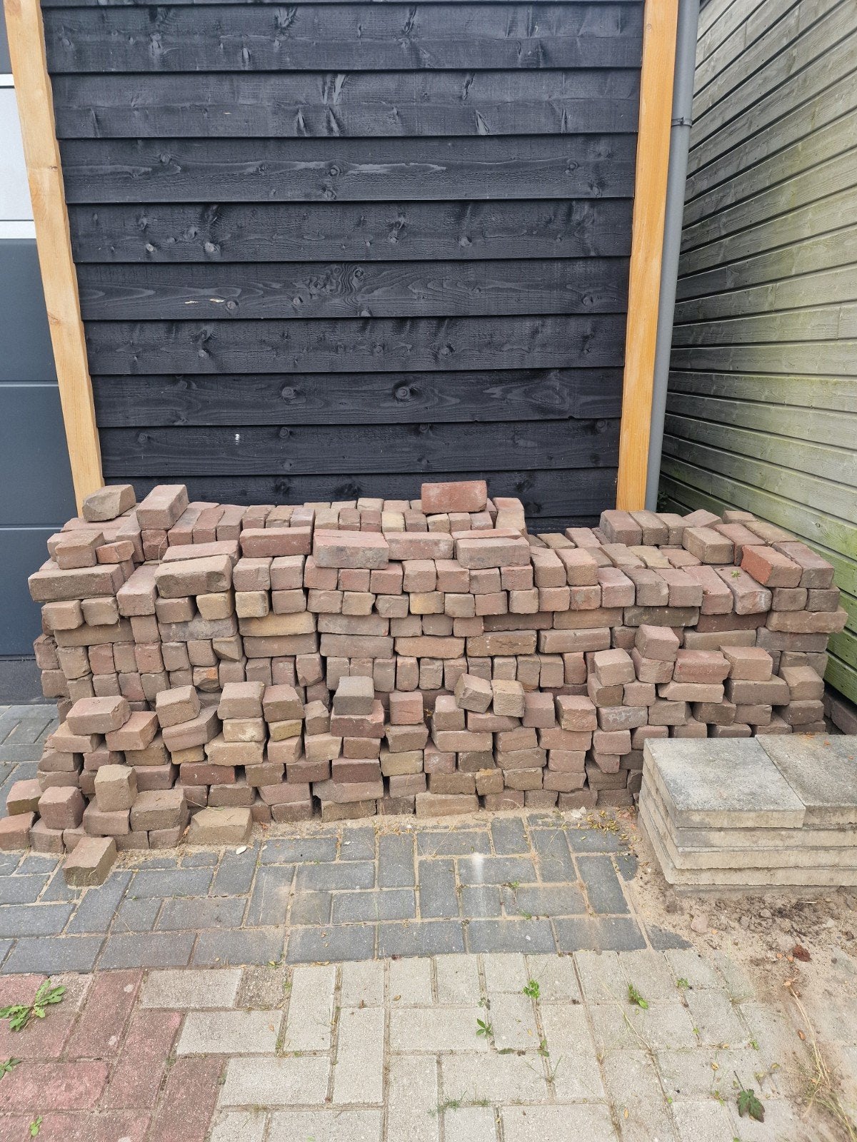Te koop oude gebakken dikformaat rood ong 10 m2, Ophalen, Gebruikt, Klinkers