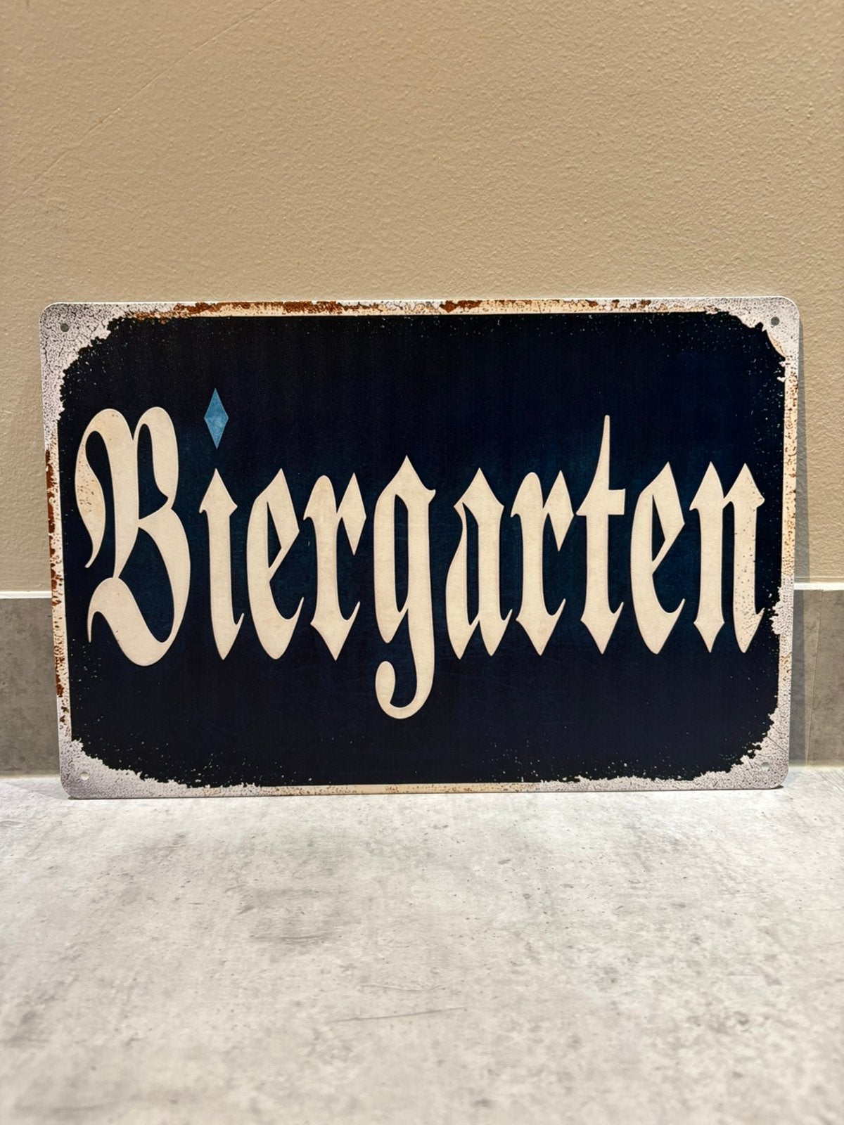 Mancave Bar Café Wanddecoratie metalen bordje Biergarten, Ophalen of Verzenden, Zo goed als nieuw