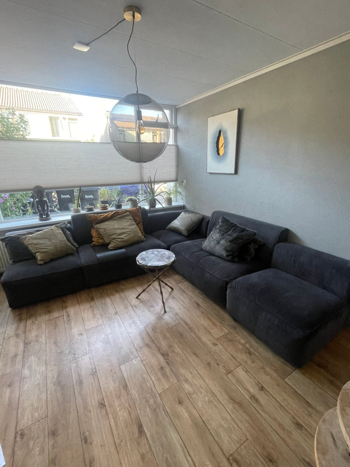 Modulair Bankstel Goossens Design Bank Donkergrijs, Ophalen, Zo goed als nieuw, Stof