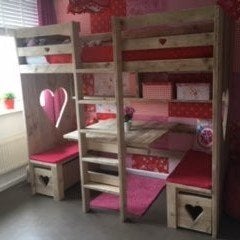 Hoogslaper / stapelbed / bureau, Kinderen en Baby's, Kinderkamer | Stapelbedden en Hoogslapers, Ophalen, Gebruikt, Hoogslaper