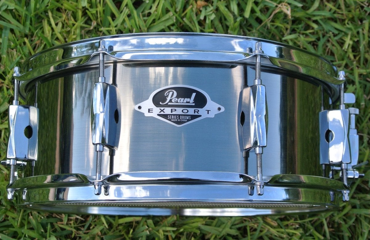 Pearl Export 14'' x 5,5'' Snaredrum snare drum Smokey Chrome, Ophalen of Verzenden, Gebruikt, Drums of Percussie
