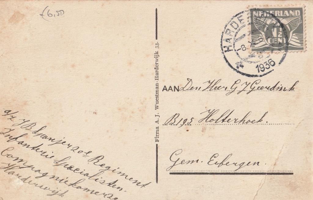 Harderwijk, Nieuwe Kazerne. SOLDAAT MILITAIR, Verzenden, 1920 tot 1940, Gelopen, Gelderland