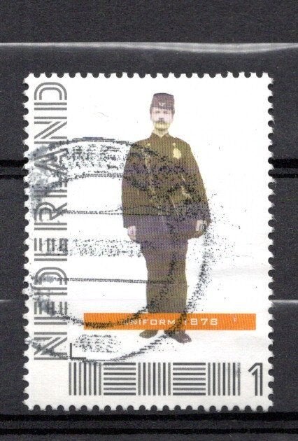 gestempelde zegel. persoonlijke: postbode uit 1878, Ophalen of Verzenden, Na 1940, Gestempeld