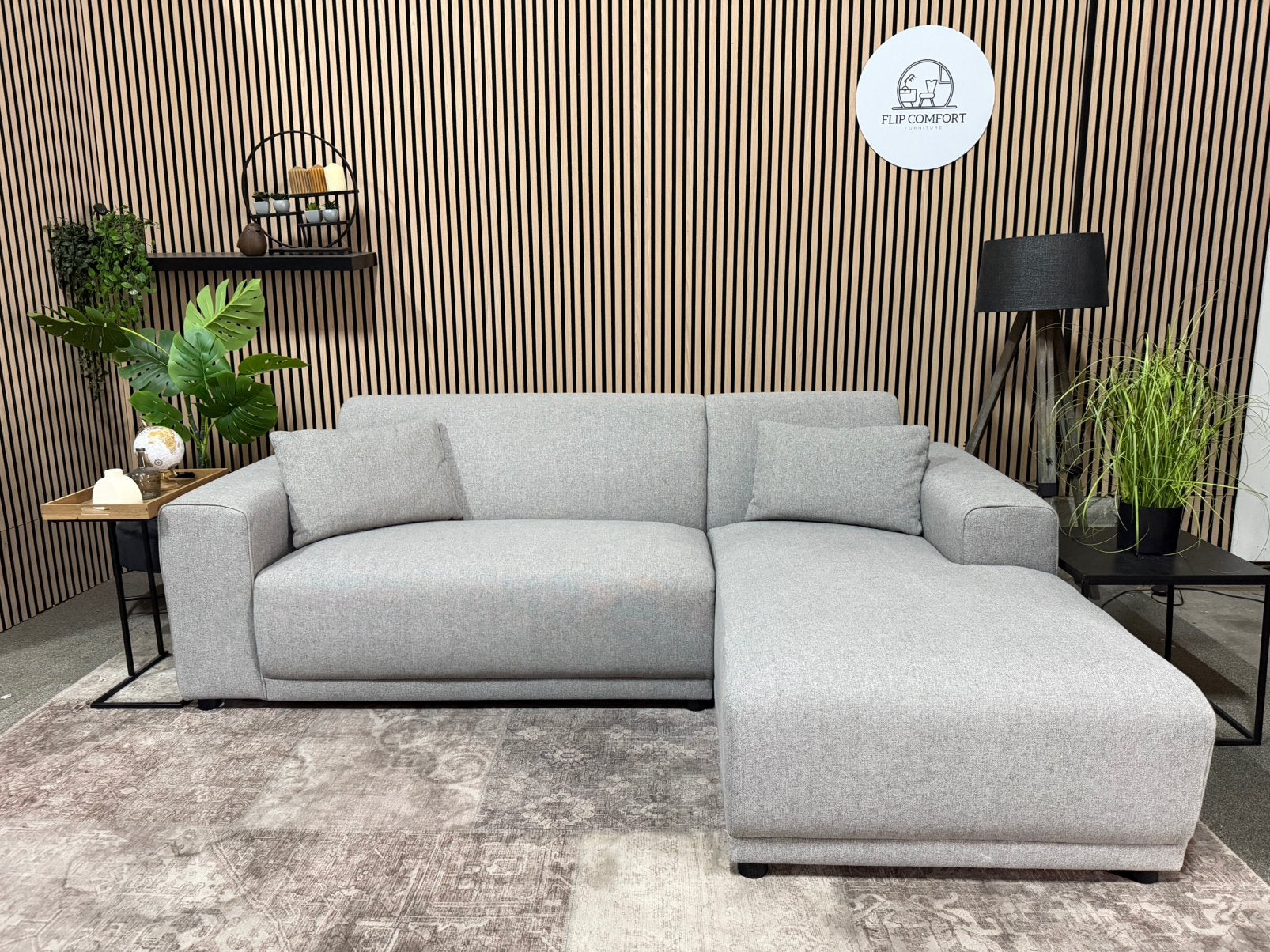 “GRATIS LEVERING” Gave grijze hoekbank 235x160, 250 tot 300 cm, Grijs, zgan, als nieuw, 125 tot 150 cm, Verzenden