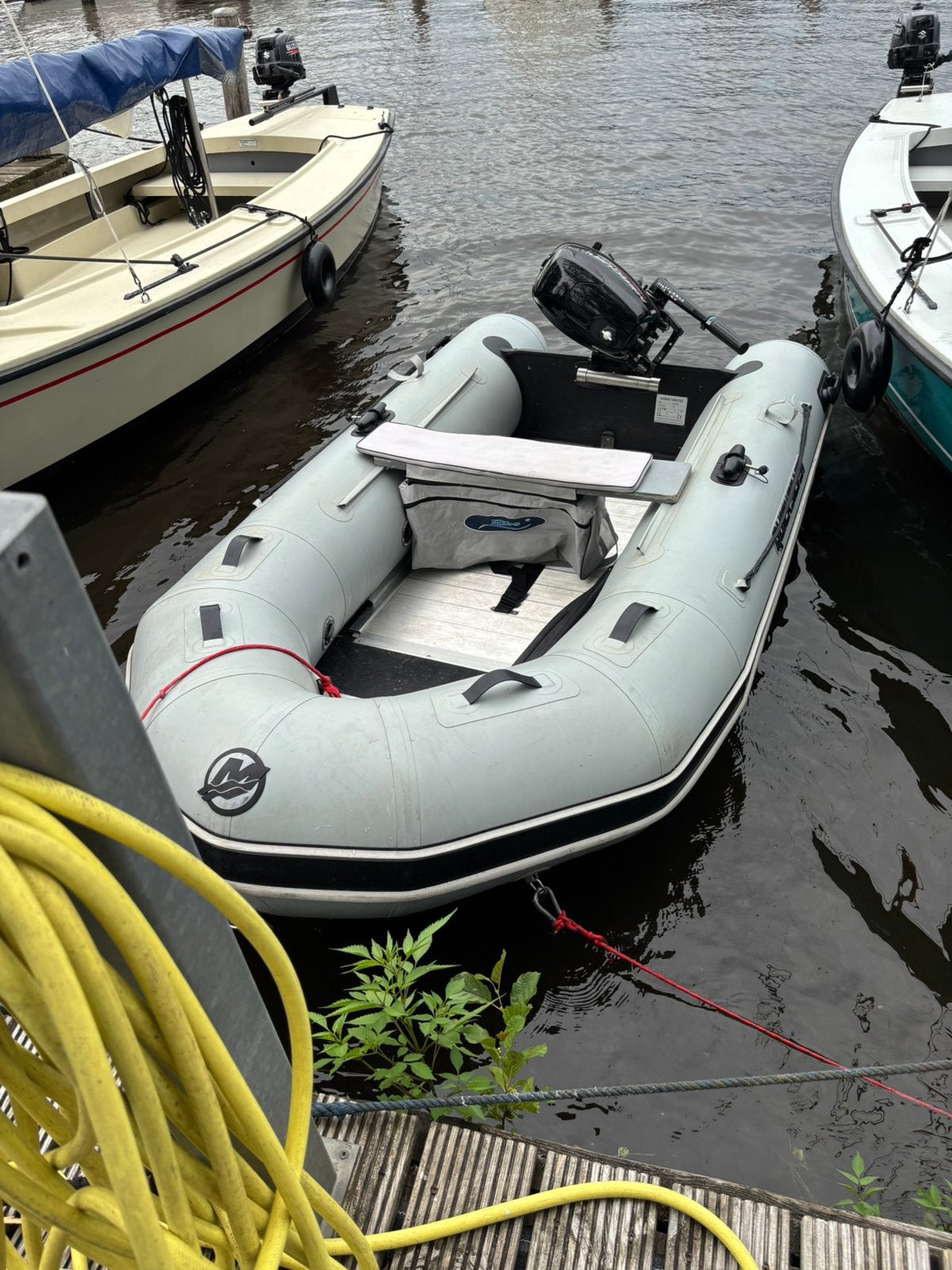 Rubberboot met 6pk, Watersport en Boten, Bootonderdelen, Zo goed als nieuw, Overige typen, Motorboot, Ophalen