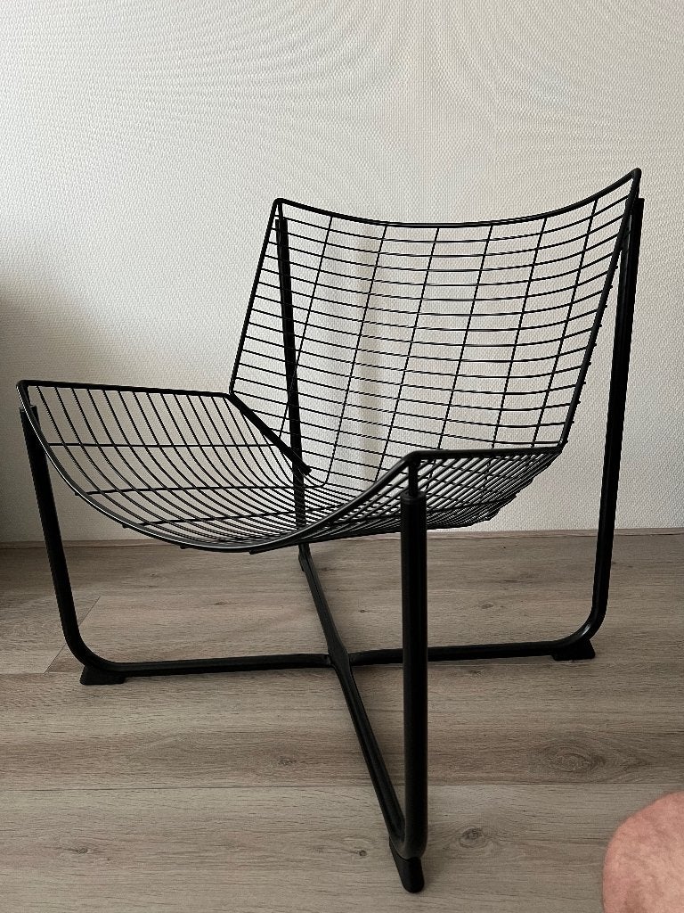 IKEA SKÅLBODA lounge chair / fauteuil black, Ophalen, Zo goed als nieuw, 75 tot 100 cm, 50 tot 75 cm