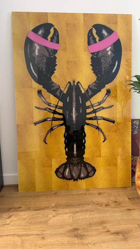 Plexiglas schilderij kreeft, Antiek en Kunst, Ophalen