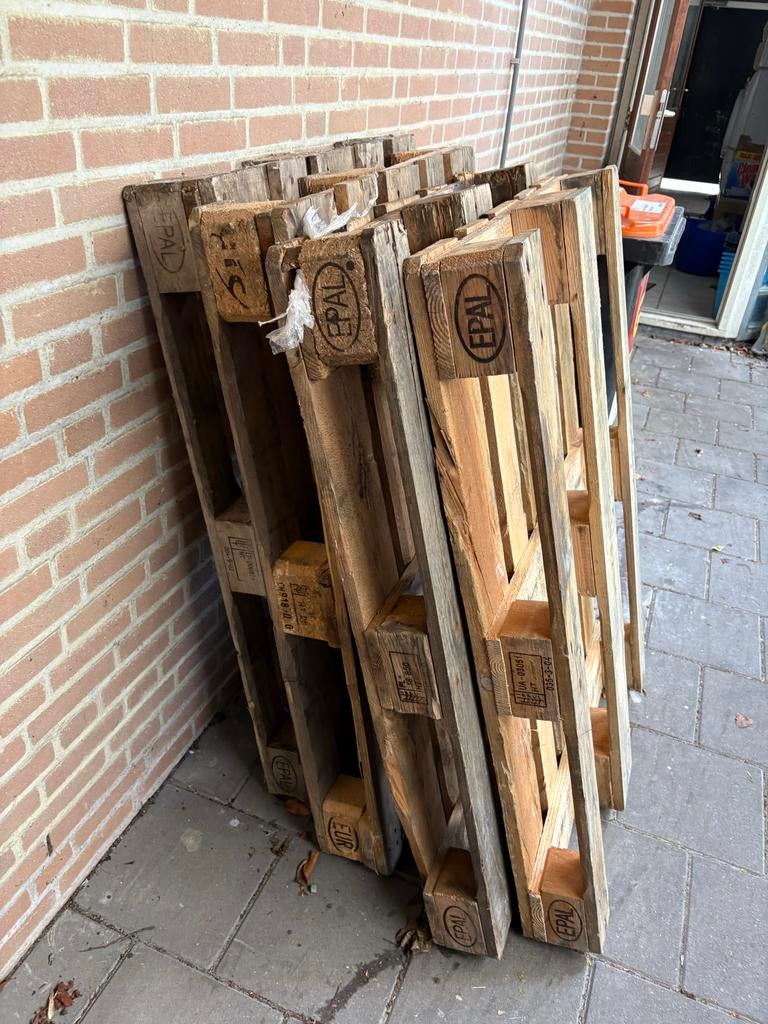 4 gebruikte pallets, Ophalen, Gebruikt, Overige typen, Minder dan 200 cm