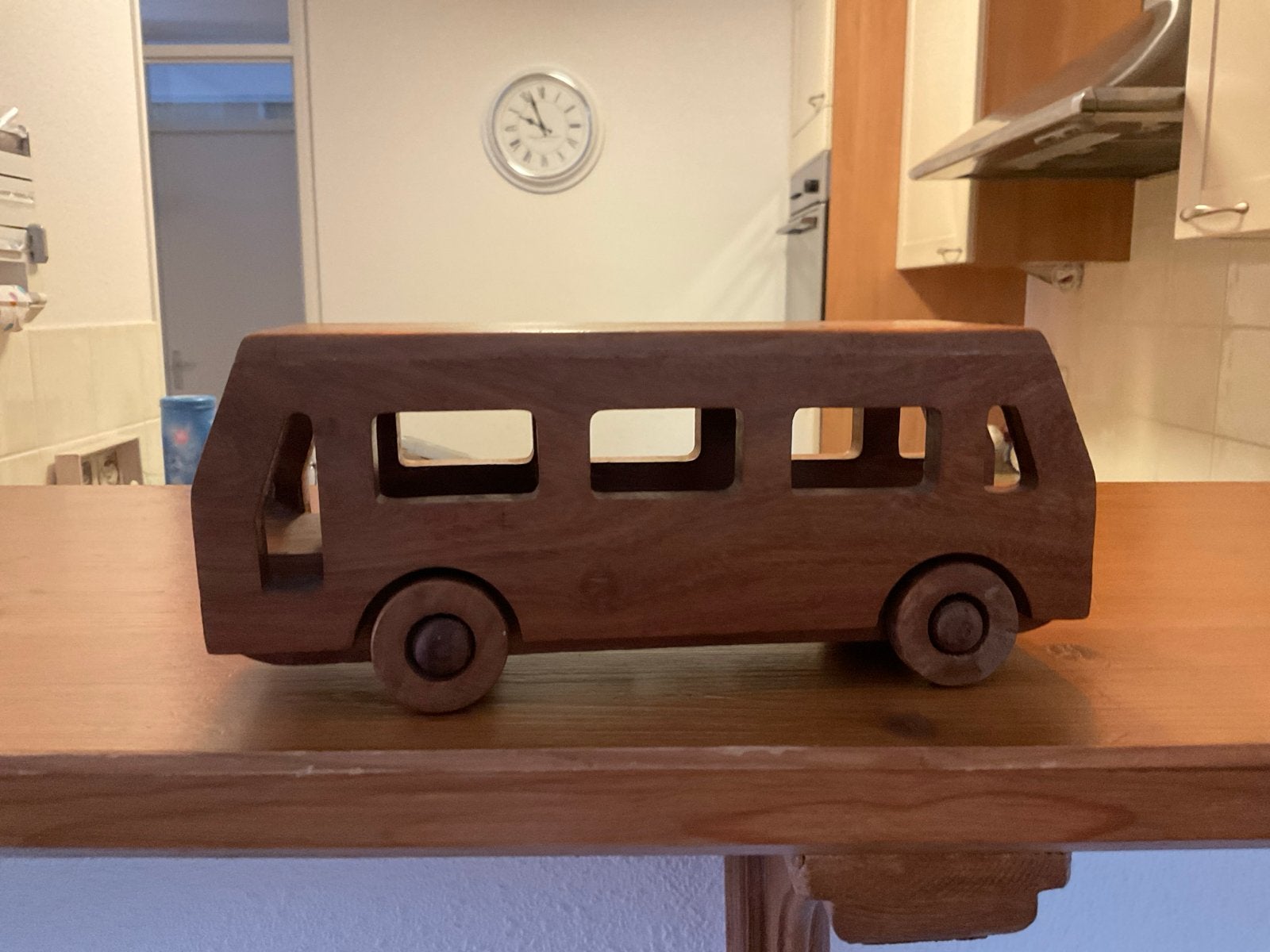 Houten speelgoedbus - Vintage stijl, Ophalen of Verzenden
