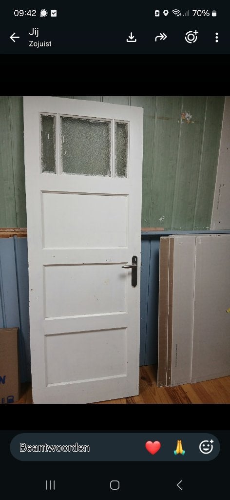 Deur, Doe-het-zelf en Verbouw, Ophalen, Gebruikt, Minder dan 80 cm, Binnendeur