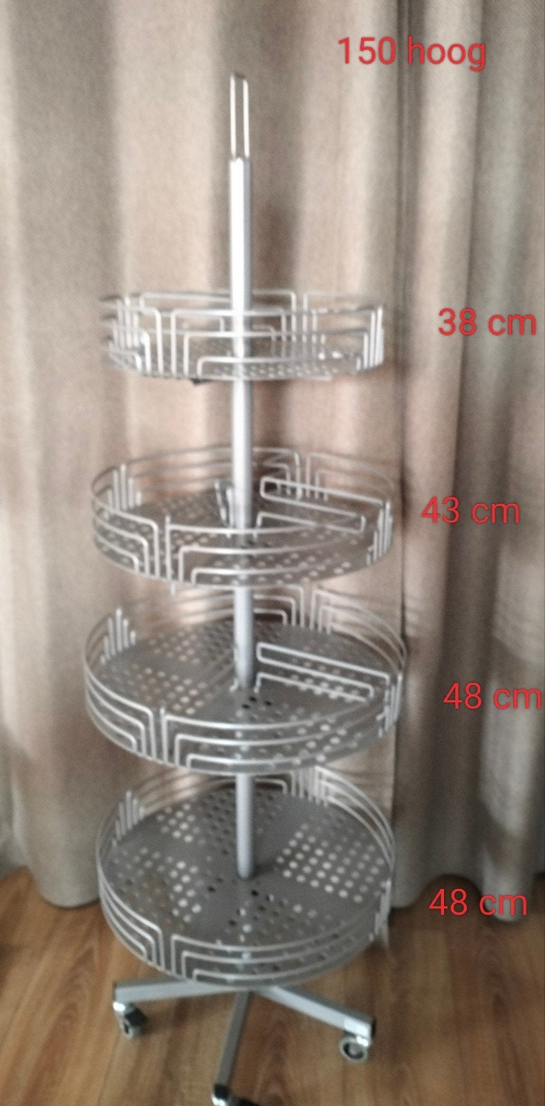 Grote molen met 4 manden display, Ophalen, Overige materialen, Mand, Rond