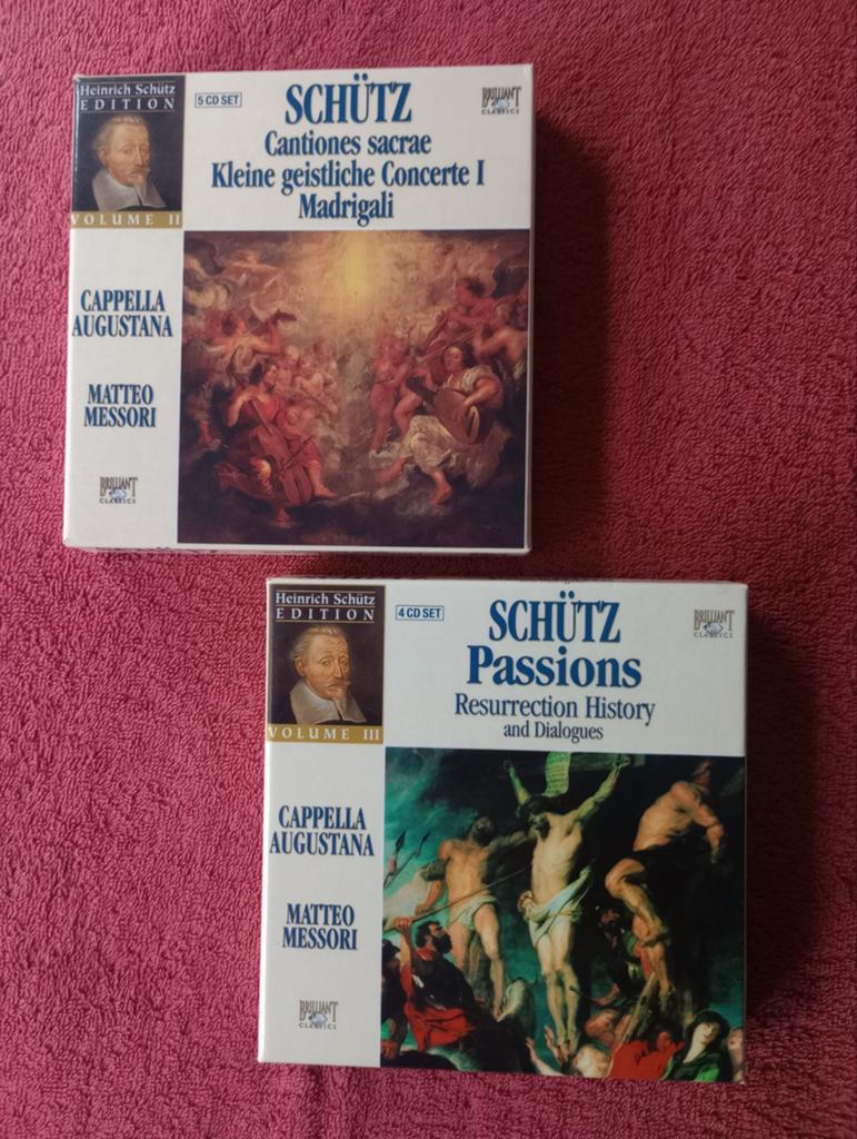 Schütz Geistliche Concerte & Passionen - Mateo Mesori 9CD, Gebruikt, Met libretto, Vocaal, Middeleeuwen en Renaissance