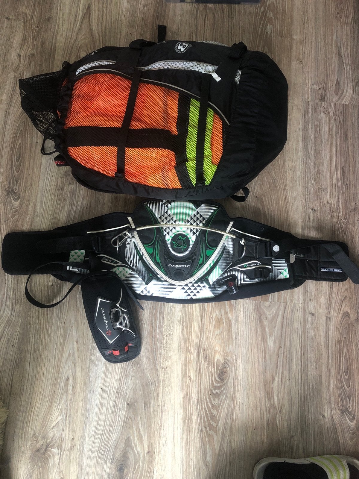 Kitesurf set: Naish Boxer kite, Cabrinha bar, Mystic trapeze, Gebruikt, Kitesurf-set, 10 m², Geen board