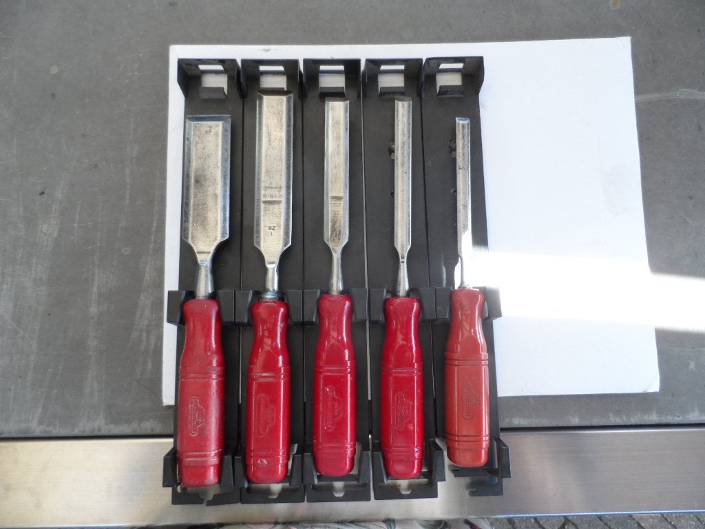Nooitgedagt steekbeitels 5 stuks, Ophalen of Verzenden, Gebruikt, Beitel, Nooitgedacht