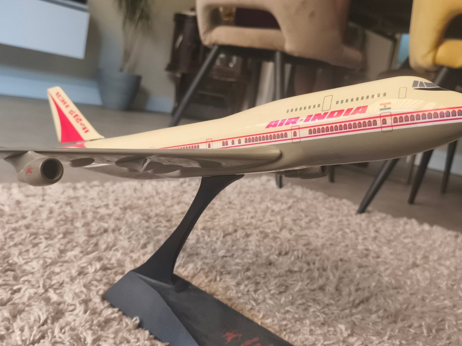 Boeing 747-200 Air India modelvliegtuig - motor afgebroken, Ophalen of Verzenden, Gebruikt, Vliegtuig, Overige merken