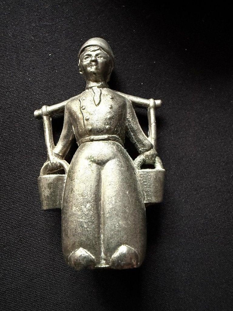Vintage retro metalen boer met emmertjes zoutstrooier, Ophalen, Huis en Inrichting
