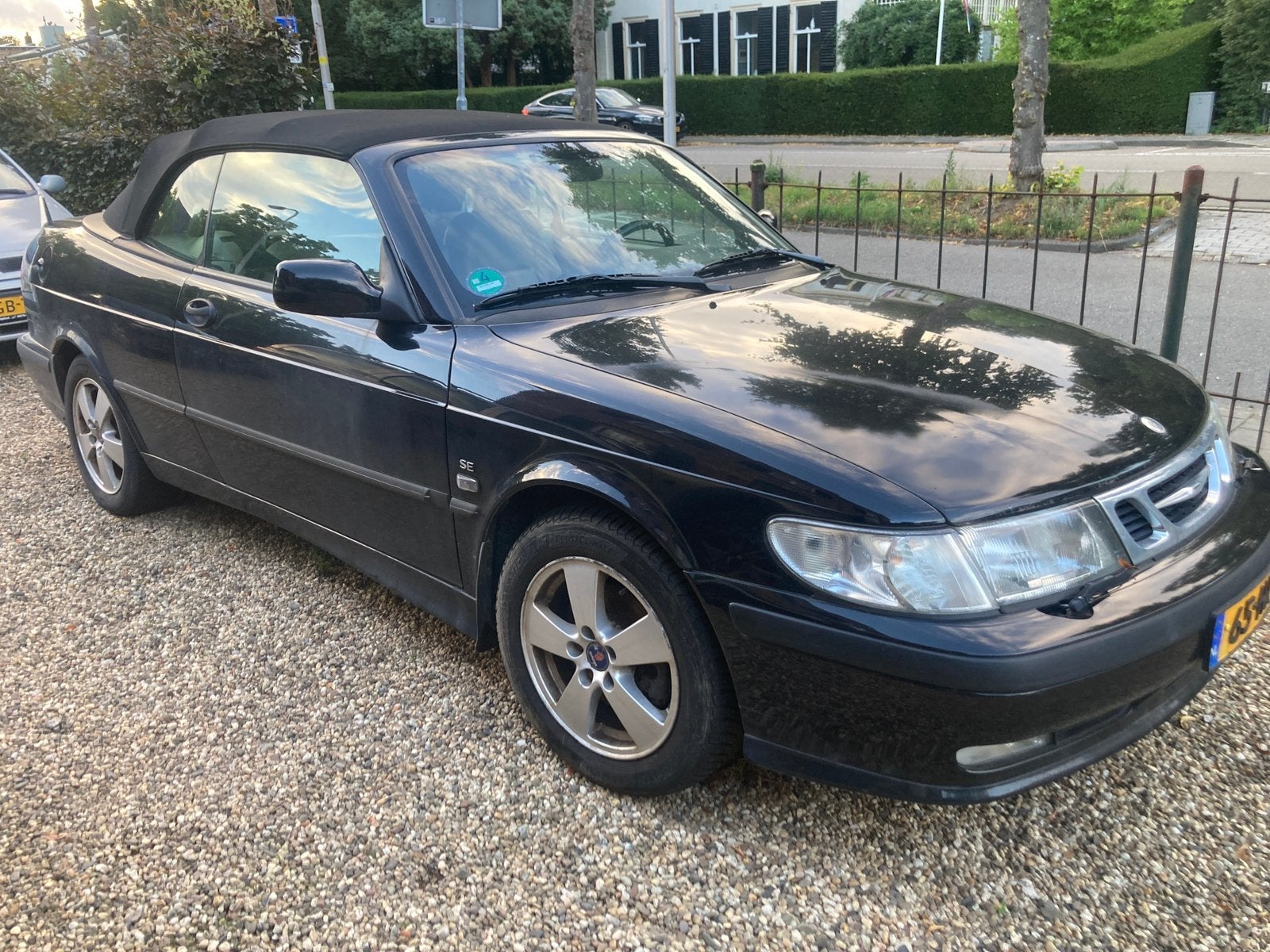 Saab 9-3 2.0 T Cabrio 2002 Zwart LPG, Voorwielaandrijving, 4 cilinders, Cabriolet, 4 stoelen