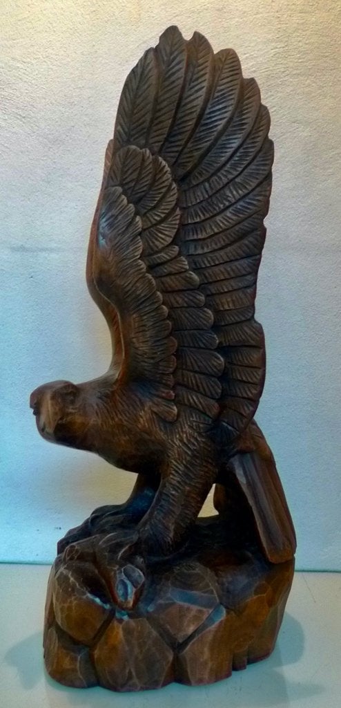 art deco adelaar / arend op een rots., Houtsnijwerk, Ophalen of Verzenden, Handgemaakt, 20 - 50 cm