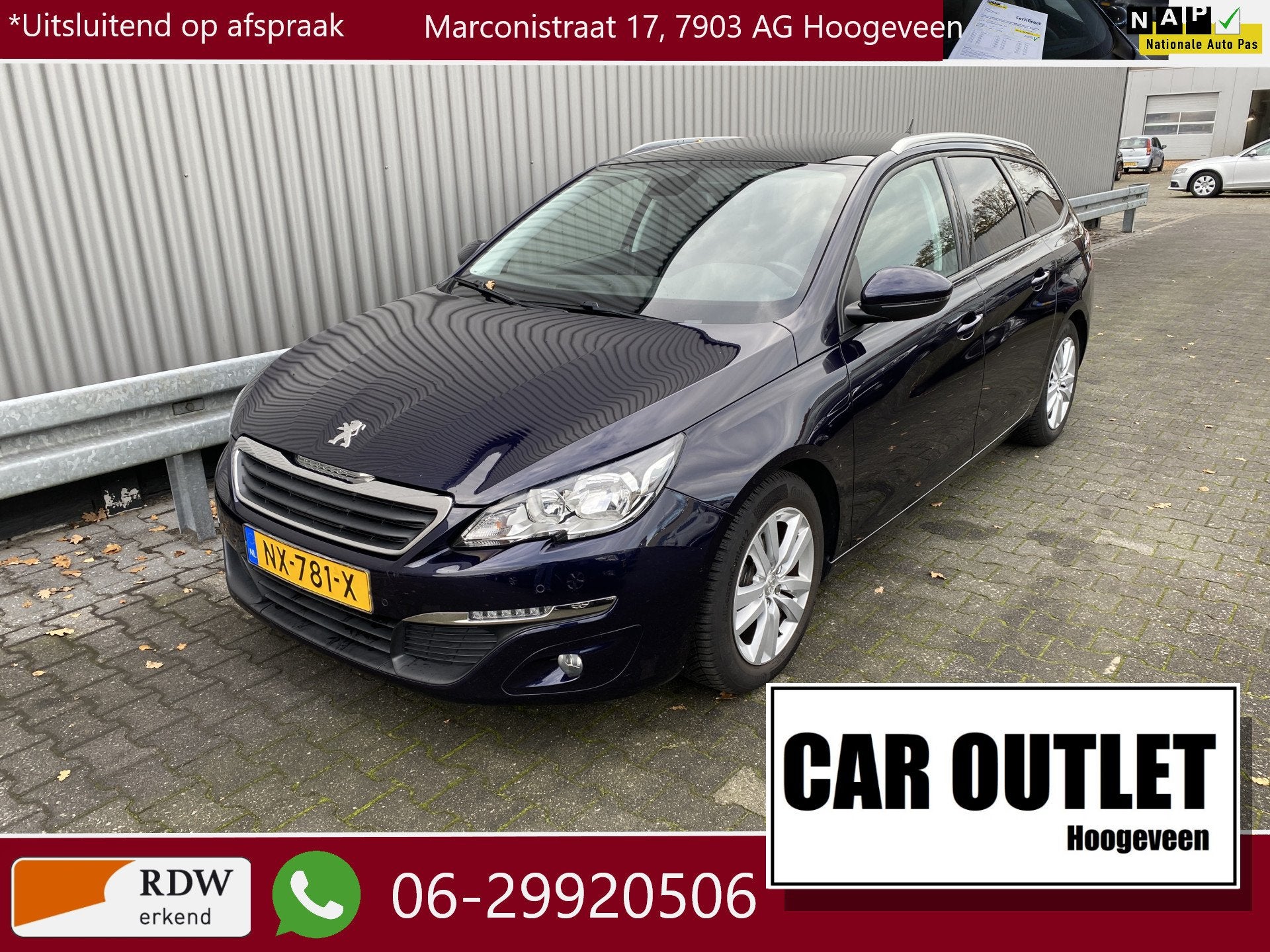 Peugeot 308 SW 1.2 PureTech Blue Lease Executive Clima, Pano, Auto's, Voorwielaandrijving, Stof, Gebruikt, Euro 6