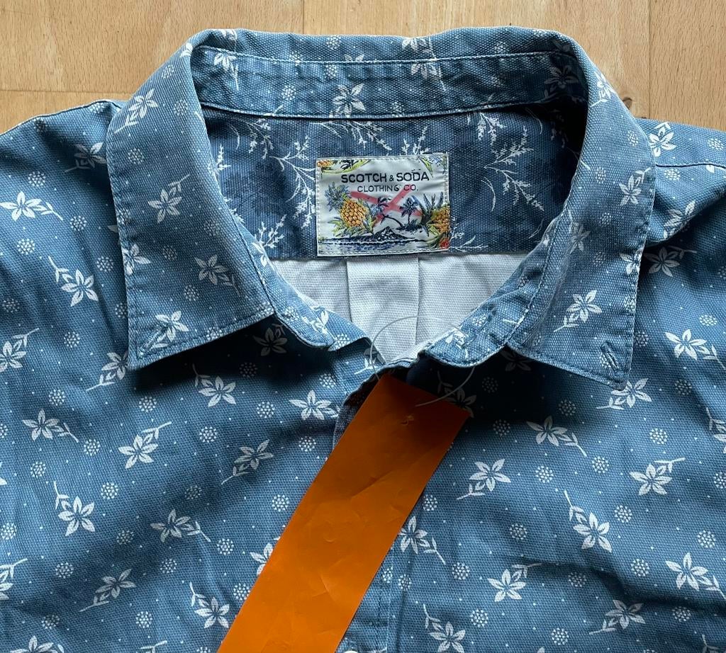 Scotch & Soda Amsterdam design denim overhemd shirt M, Kleding | Heren, Ophalen of Verzenden, Zo goed als nieuw