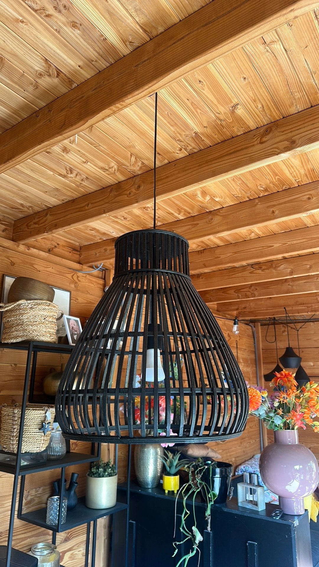Hanglamp, Ophalen, Zo goed als nieuw, Hout