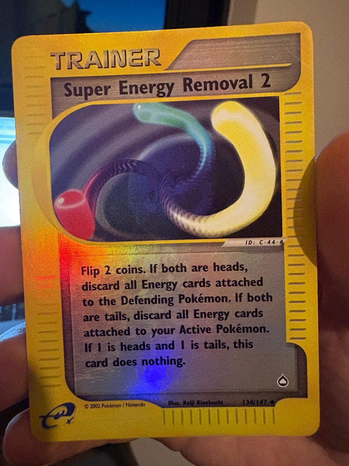 Super Energy Removal 2 Aquapolis Reverse Holo (134/147) EX, Ophalen, Gebruikt, Losse kaart, Foil