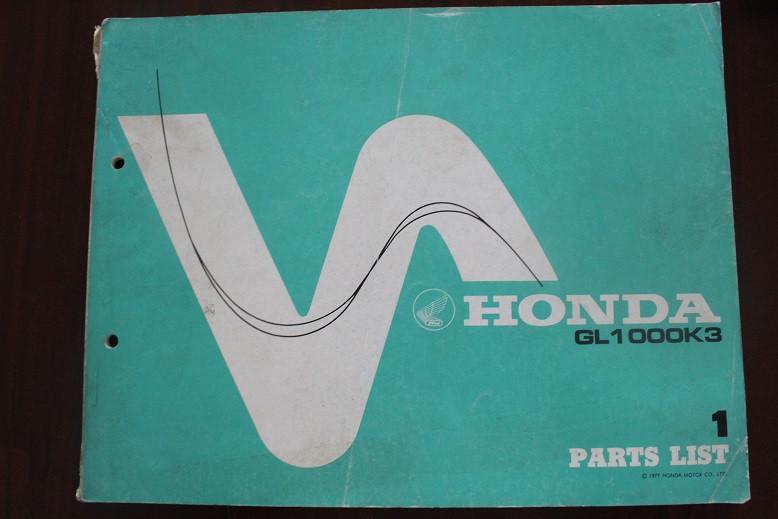 Honda GL1000 K3 1977 motorcycle parts list Goldwing GL1000, Ophalen of Verzenden, Honda