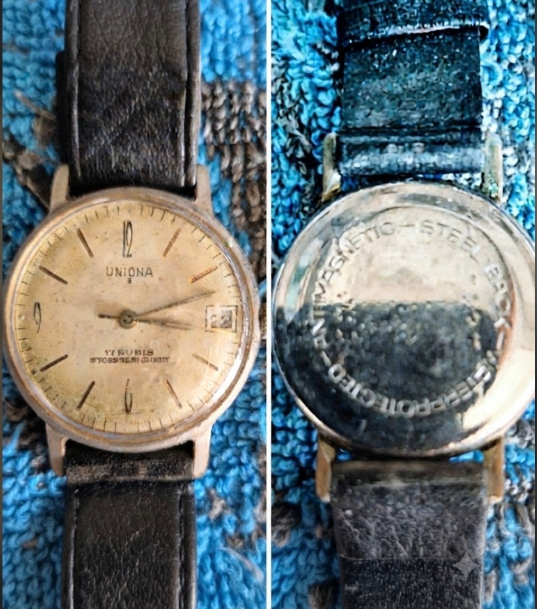 Te koop: vintage Uniona herenhorloge (uit de erfenis van opa, Sieraden, Tassen en Uiterlijk, Horloges | Antiek, Ophalen, Polshorloge