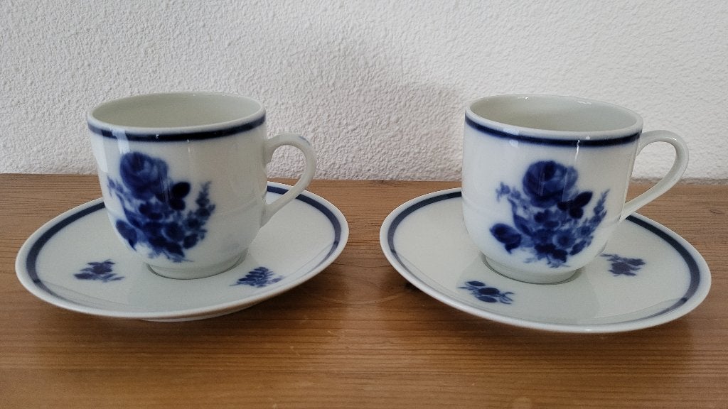 Mosa Maastricht voor Douwe Egberts set van 2 kop en schotels, Ophalen, Zo goed als nieuw, Overige stijlen, Kop(pen) en/of Schotel(s)