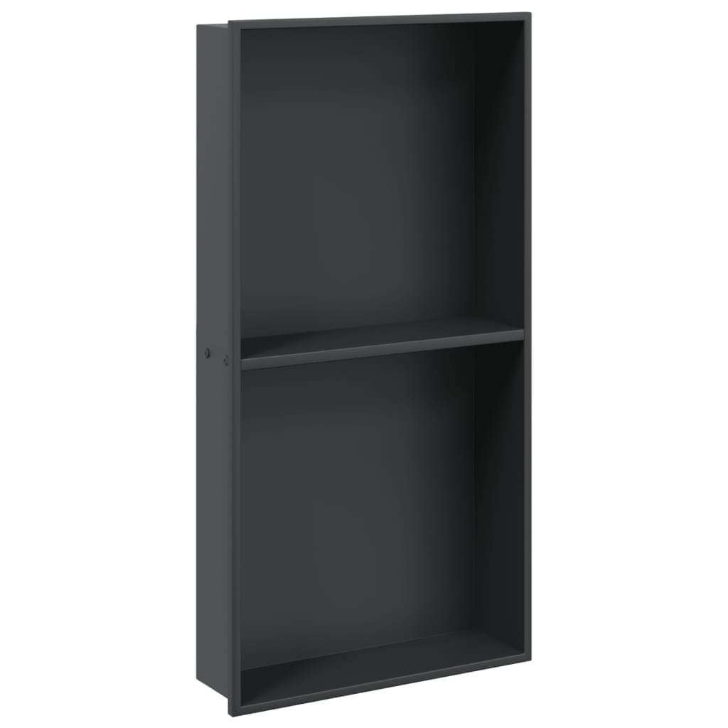 Douchenis nis 32x62x9 cm RVS zwart matzwart GRATIS BEZORGD!, Verzenden, Nieuw, Nvt, Douche-accessoire