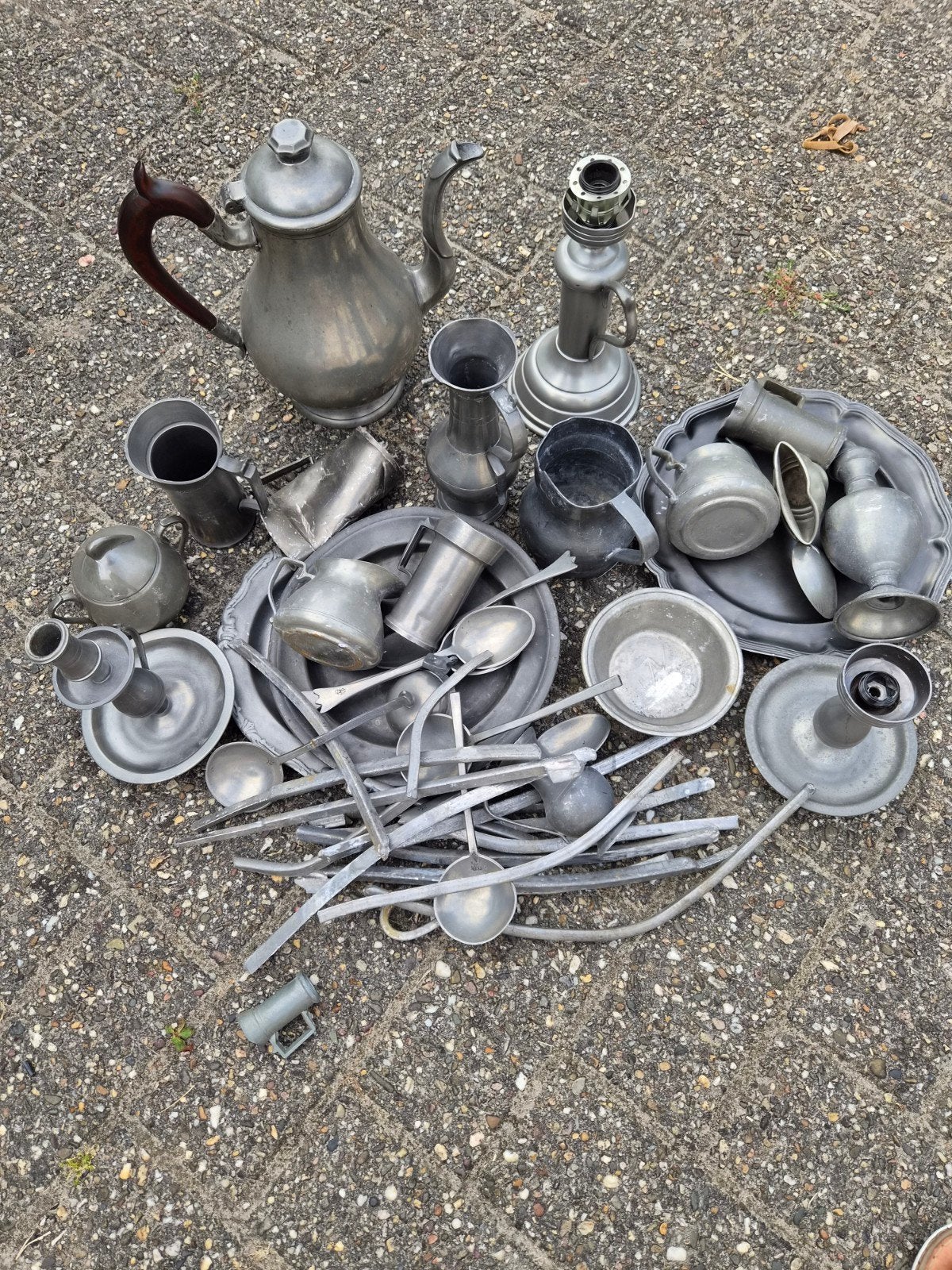 mooie partij tin kleine 8 kilo, Antiek en Kunst, Antiek | Tin, Ophalen