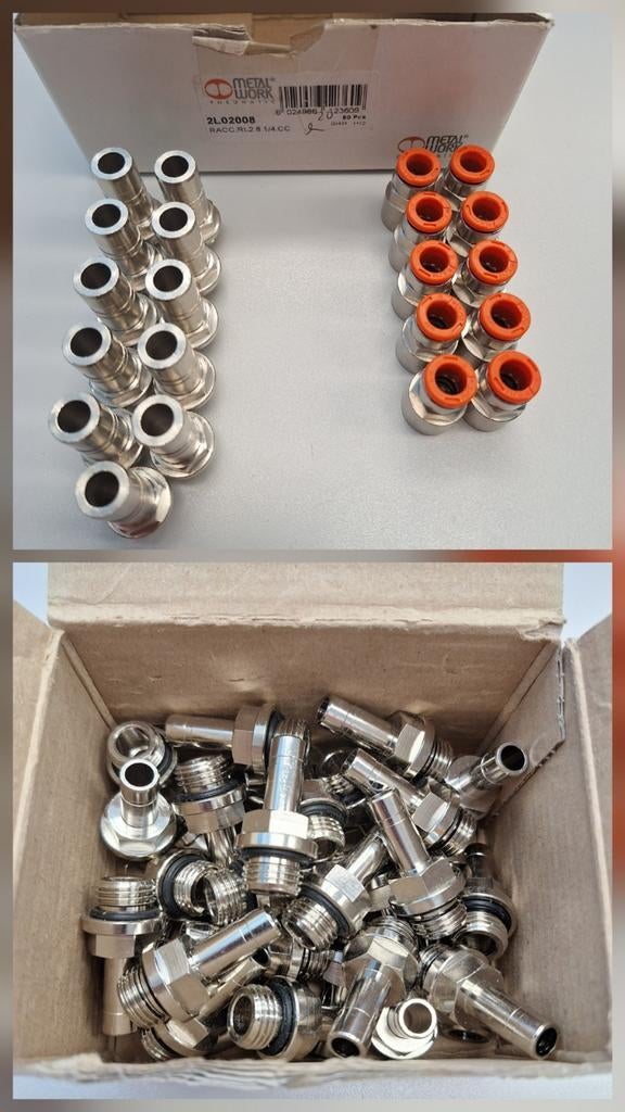 Div. Insteek pneumatiek snelkoppelingen (Metal Works), Ophalen of Verzenden, Nieuw