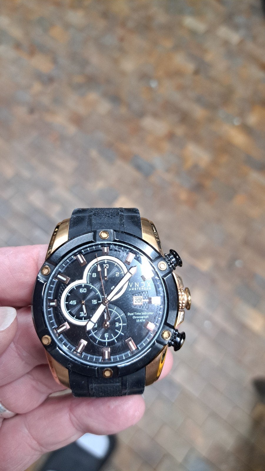VNDX Amsterdam Herenhorloge - Zo goed als nieuw, Overige merken, Overige materialen, Polshorloge, Kunststof