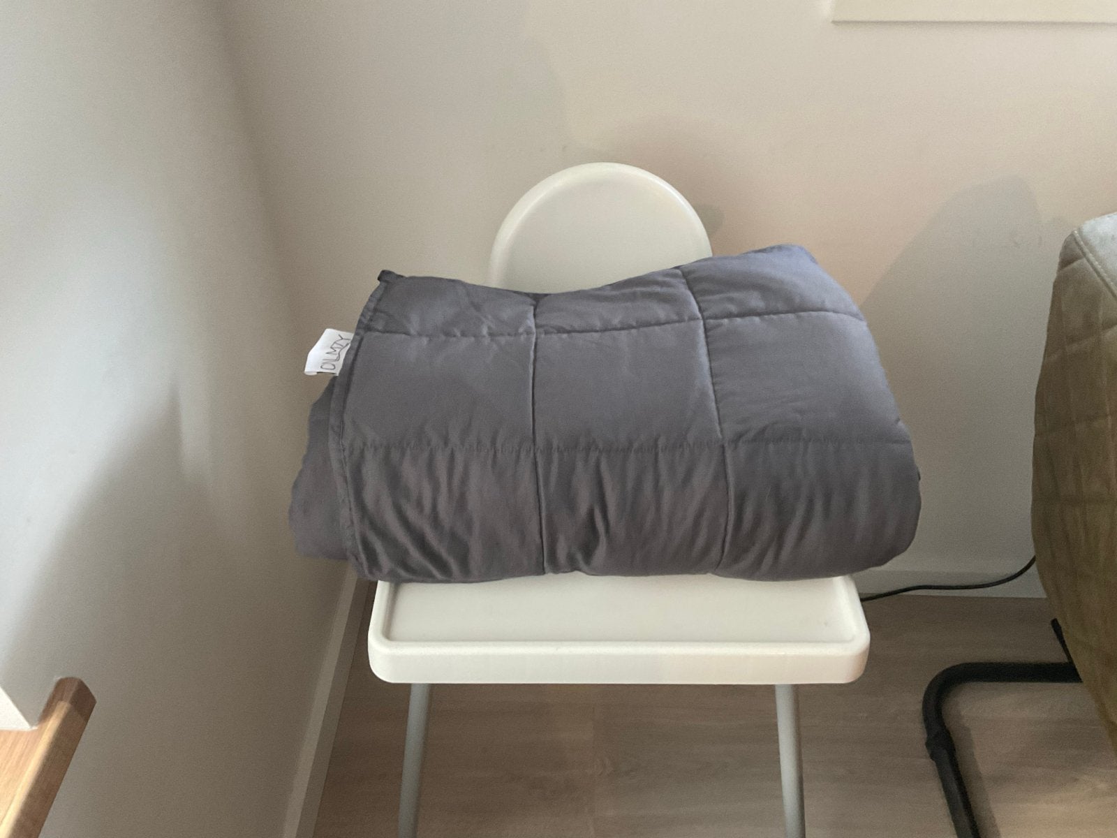 Calmzy verzwaringsdeken 1.4m x 2.0m grijs 10 kilo, Ophalen, Eenpersoons, Katoen, Overige merken