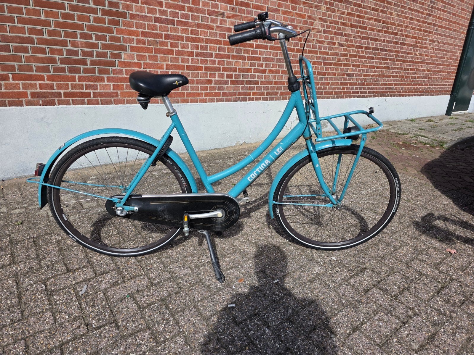 Cortina U4 Transportfiets - Turquoise - Gebruikt, Terugtraprem, Gebruikt, 50 tot 53 cm, Ophalen
