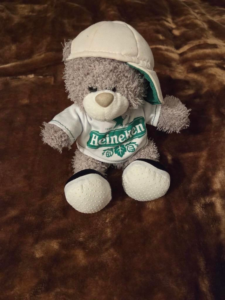 Heineken Teddybeer met pet en T-shirt, Ophalen of Verzenden, Zo goed als nieuw, Beer